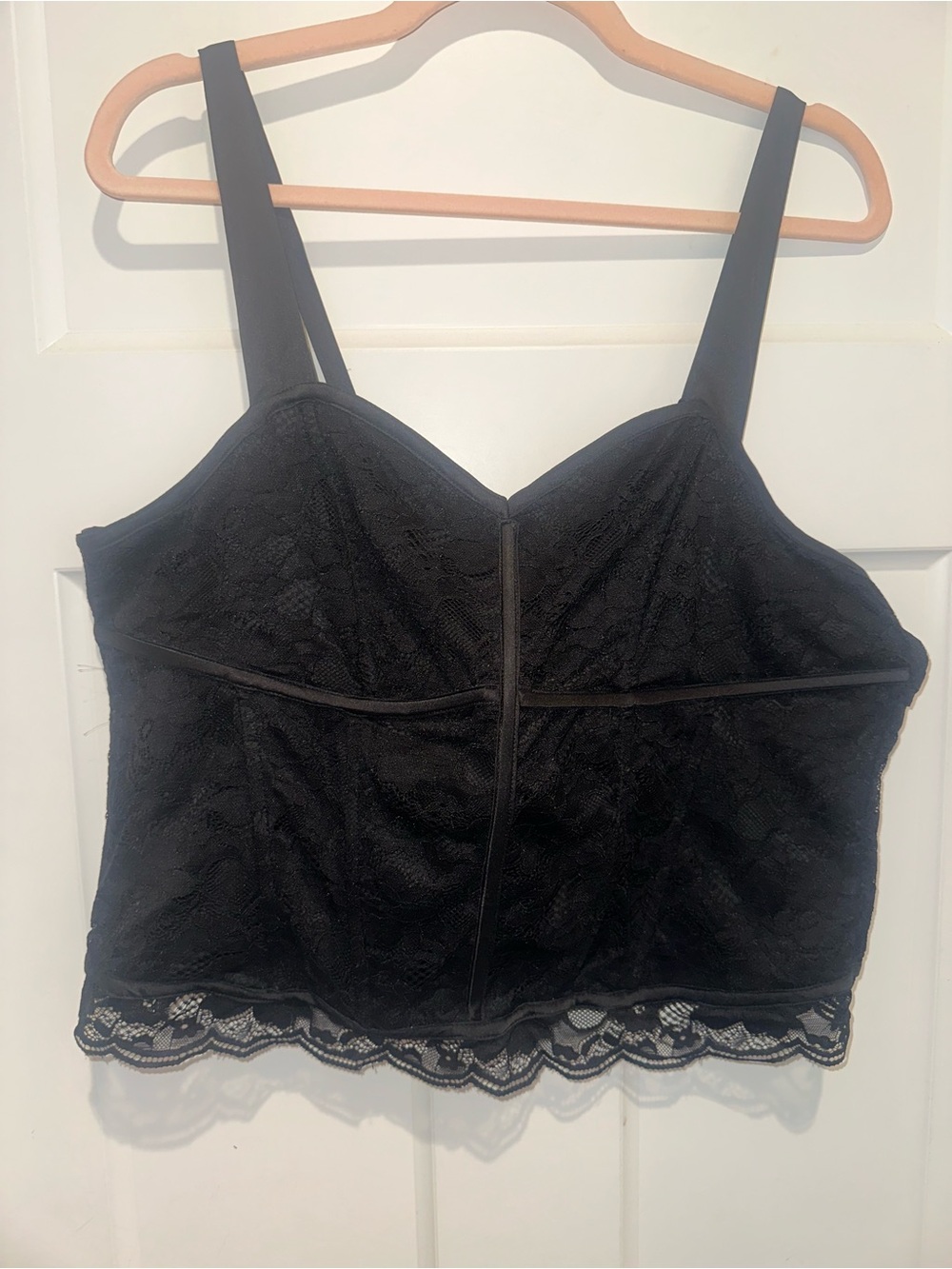 torrid Deep Black Lace Corset Top
